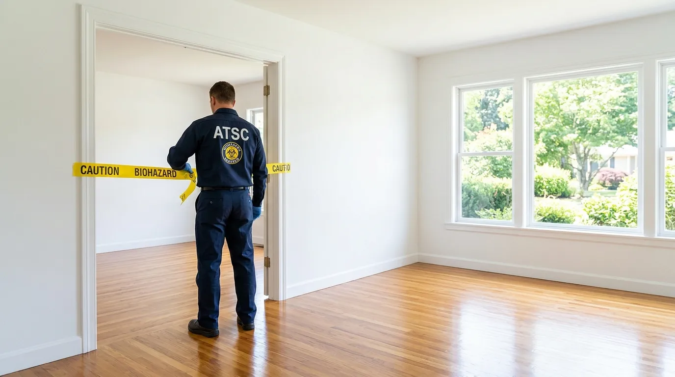 Certified biohazard cleanup crew performing Trauma Scene Cleanup in Westchase