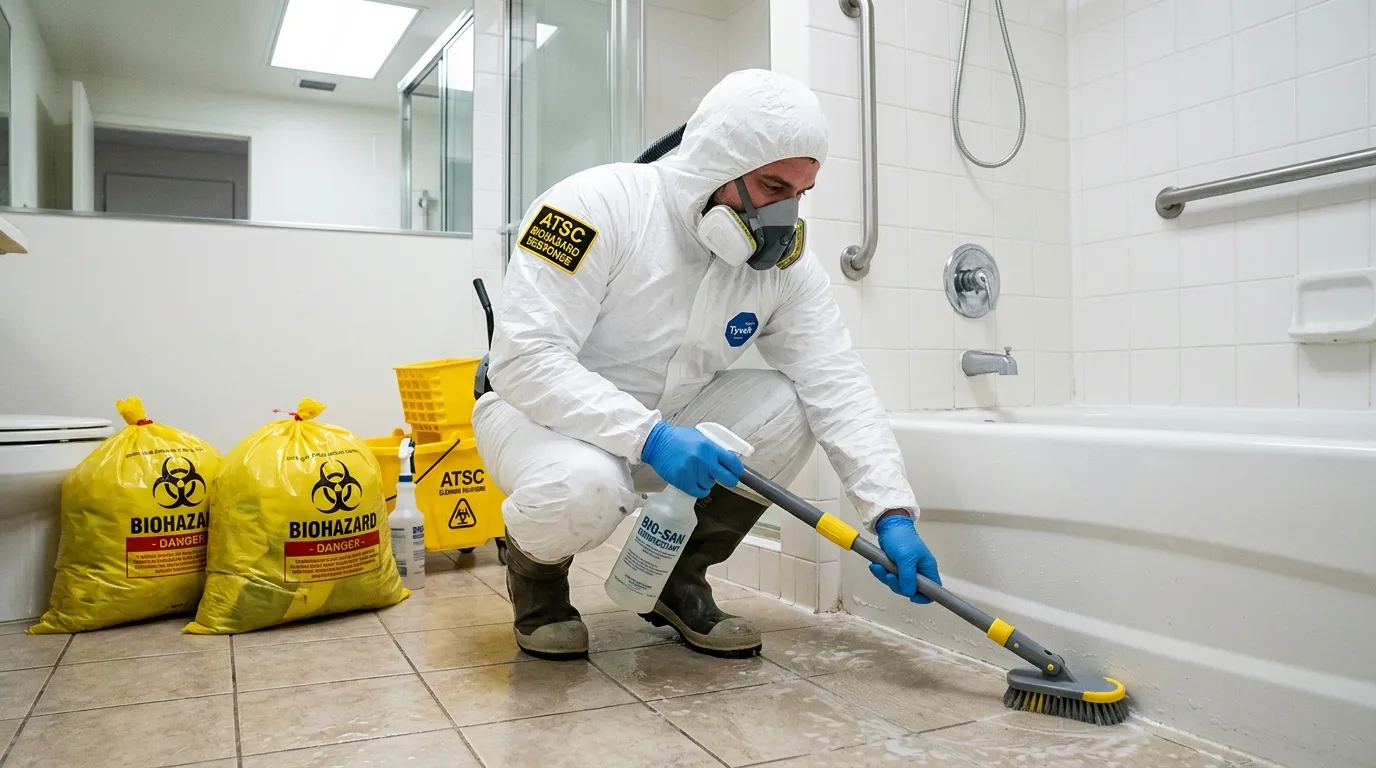 Decontamination equipment deployed for Blood Cleanup in Westchase